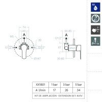 Ramon Soler TITANIUM K1818011 Смеситель для душа (хром)