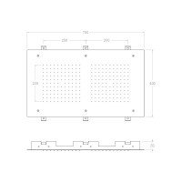 Ramon Soler Hydrotherapy RERK Верхний душ 700*400 мм (нержавеющая сталь)