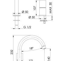 REMER Edge EG557CFP Смеситель для раковины (чёрный шлифованный хром)