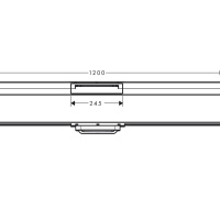 Hansgrohe RainDrain Flex 56047800 Трап для душа 1200 мм - внешняя часть (нержавеющая сталь шлифованная)