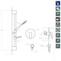 Ramon Soler TITANIUM K1818012 Смеситель для душа (хром)