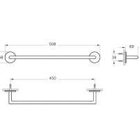 VitrA Origin A4488626 Держатель для полотенца 45 см (медь)