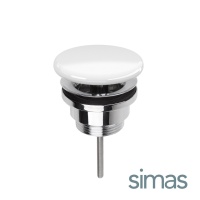 SIMAS PLCEBA bia Донный клапан | сливной гарнитур (белый глянцевый | хром)