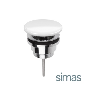 SIMAS PLCEBA bia Донный клапан | сливной гарнитур (белый глянцевый | хром)