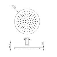 Cisal Shower DS01631021 Верхний душ ∅ 200 мм (хром)