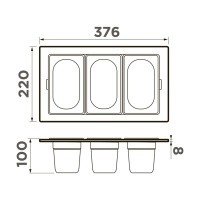 OMOIKIRI DC-04-3 IN 4999087 Контейнер для мойки (нержавеющая сталь)