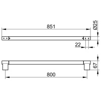 Keuco Plan 14901010800 Держатель для полотенца 80 см (хром)