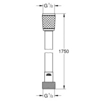 GROHE VitalioFlex Trend 287422432 Душевой шланг 1750 мм (матовый черный)