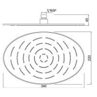 Jaquar Maze OHS-WHM-1635 Верхний душ 340*220 мм (белый матовый)