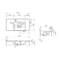 Vincea Solid Surface VWB-6S480MW Раковина подвесная 800*400 мм (белый матовый)