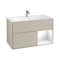 Villeroy Boch Finion G040GFHH Тумба под раковину 996х498 мм (glossy white/sand matt).