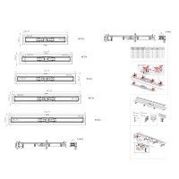 Koller Pool Standart INOX STA0900IN Душевой трап 900 мм | комплект с декоративной панелью (нержавеющая сталь)