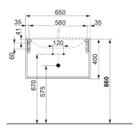 Keuco Plan 32951300000 Тумба под раковину 66*50 см (белый)