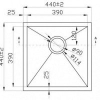 ZORG Inox X-4444 Мойка для кухни 440*440 мм