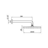 Webert AC0398015METAL Верхний душ Ø 250 мм (хром)