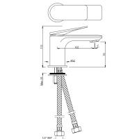 Jaquar Laguna LAG-GMP-91011BWF Смеситель для раковины (золото матовое PVD)