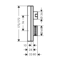 Axor Edge 46760000 Термостатический смеситель для душа с запорным вентилем (хром)