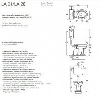 SIMAS Lante LA01bi+LA28bi+D11cr Напольный унитаз с выпуском в пол, с керамическим бачком на короткой трубе, с механизмом смыва, цвет белый-бронза